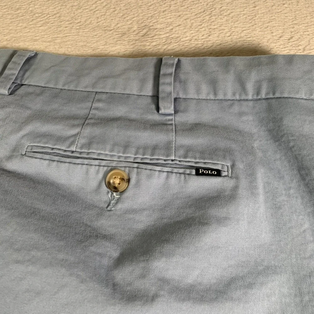 Polo Ralph Lauren Shorts Mens 46 Big Blue‎ Stretch Classic Fit Chino Flat Front